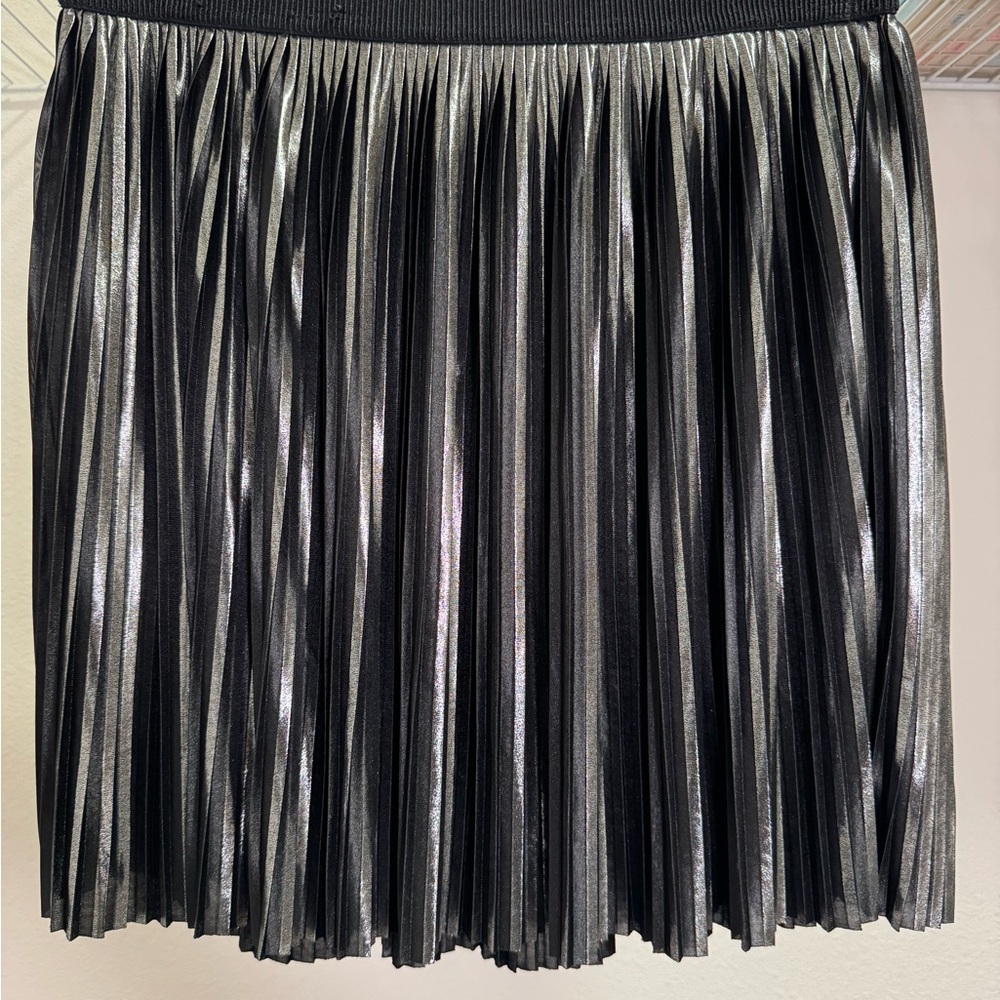 Express Black Bubble Mini Skirt Cocktail Pleated